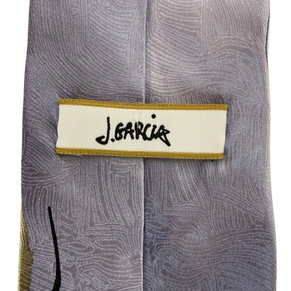 J Garcia Silk Tie Ltd Edition Orange Horizon Collection 41 Lavender Gray 2005 - Picture 3 of 5